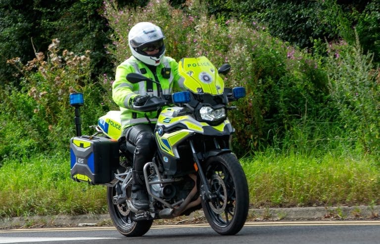 Police motorcycle patrol