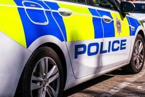 Police car side view