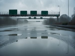 M2 westbound closed in Kent after flooding