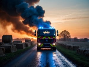 Hay bale fire on farmland in St Margaret's at Cliffe treated as suspected arson