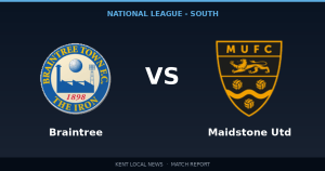 Maidstone United 1-2 Braintree: National League - South match report