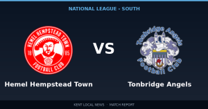 Tonbridge Angels 1-1 Hemel Hempstead Town: National League - South match report