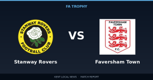 Faversham Town 2-0 Stanway Rovers: FA Trophy match report