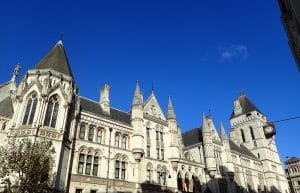 The Royal Courts of Justice on the Strand, London, where judicial reviews are heard in the High Court