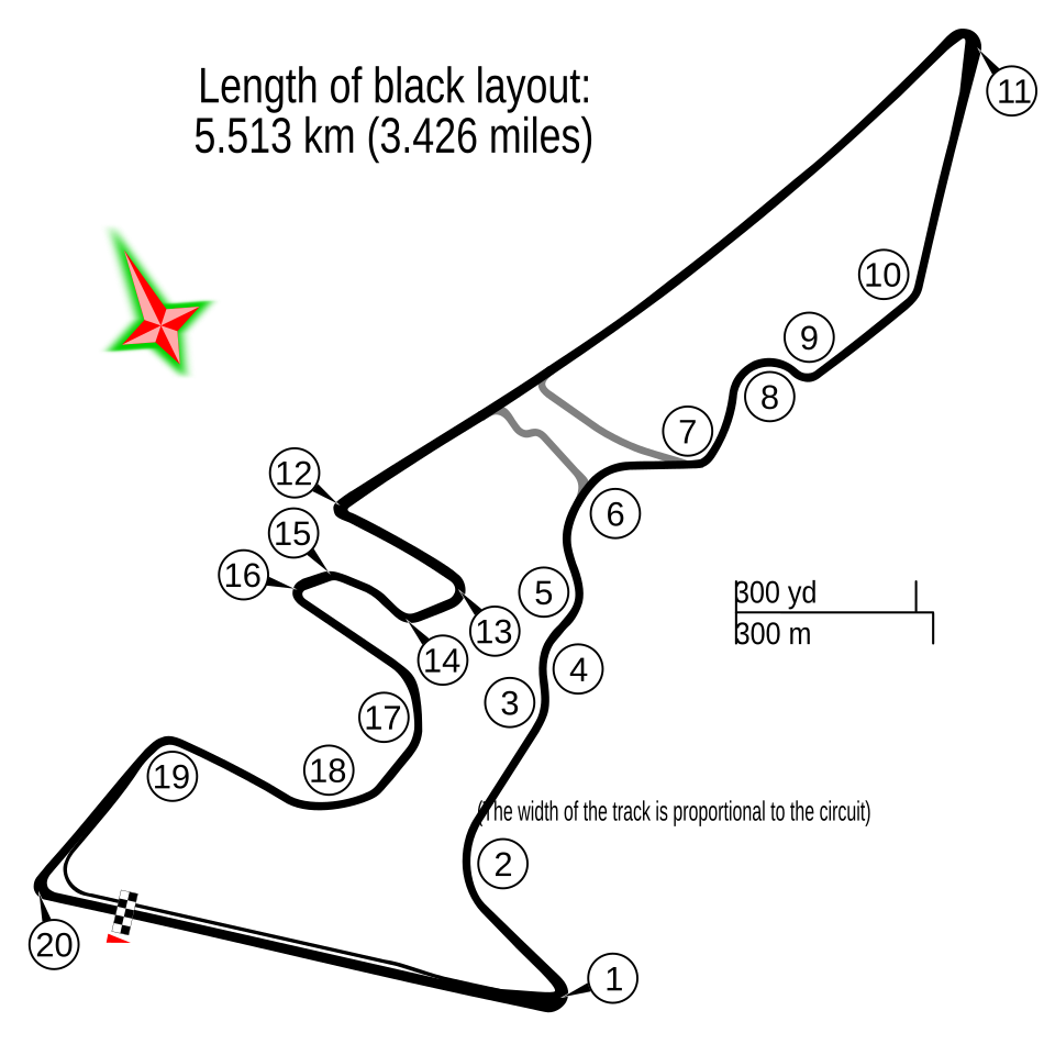 Circuit of the Americas layout map