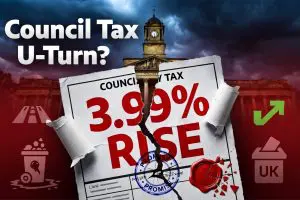 Reform UK council tax rise backlash Kent County Council budget papers and pound coins