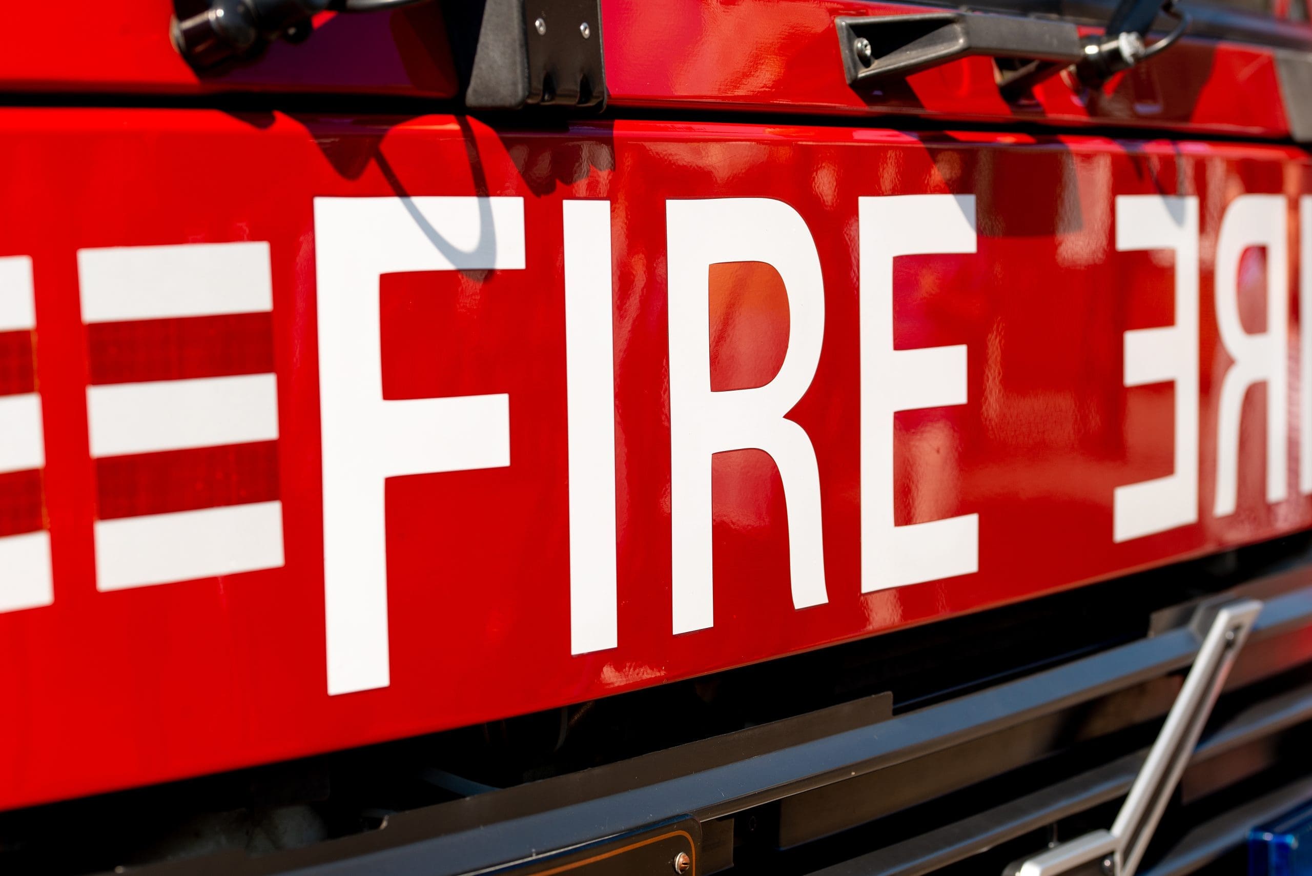 Fire engine close-up